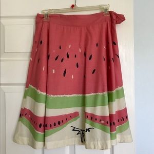 Anthropologie Watermelon Skirt Size 6